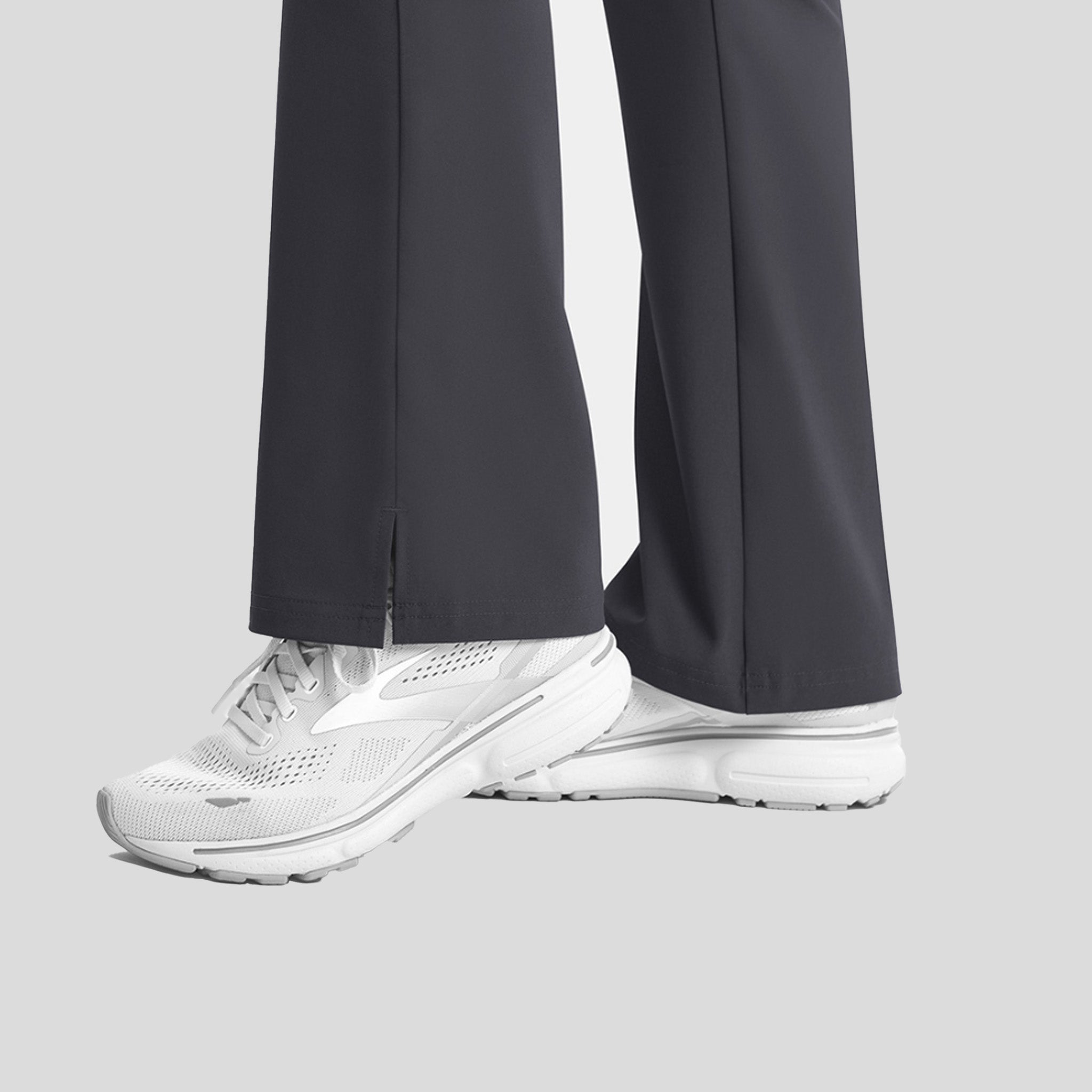 Womenโs Yoga Waistband Flare Pant | Pewter