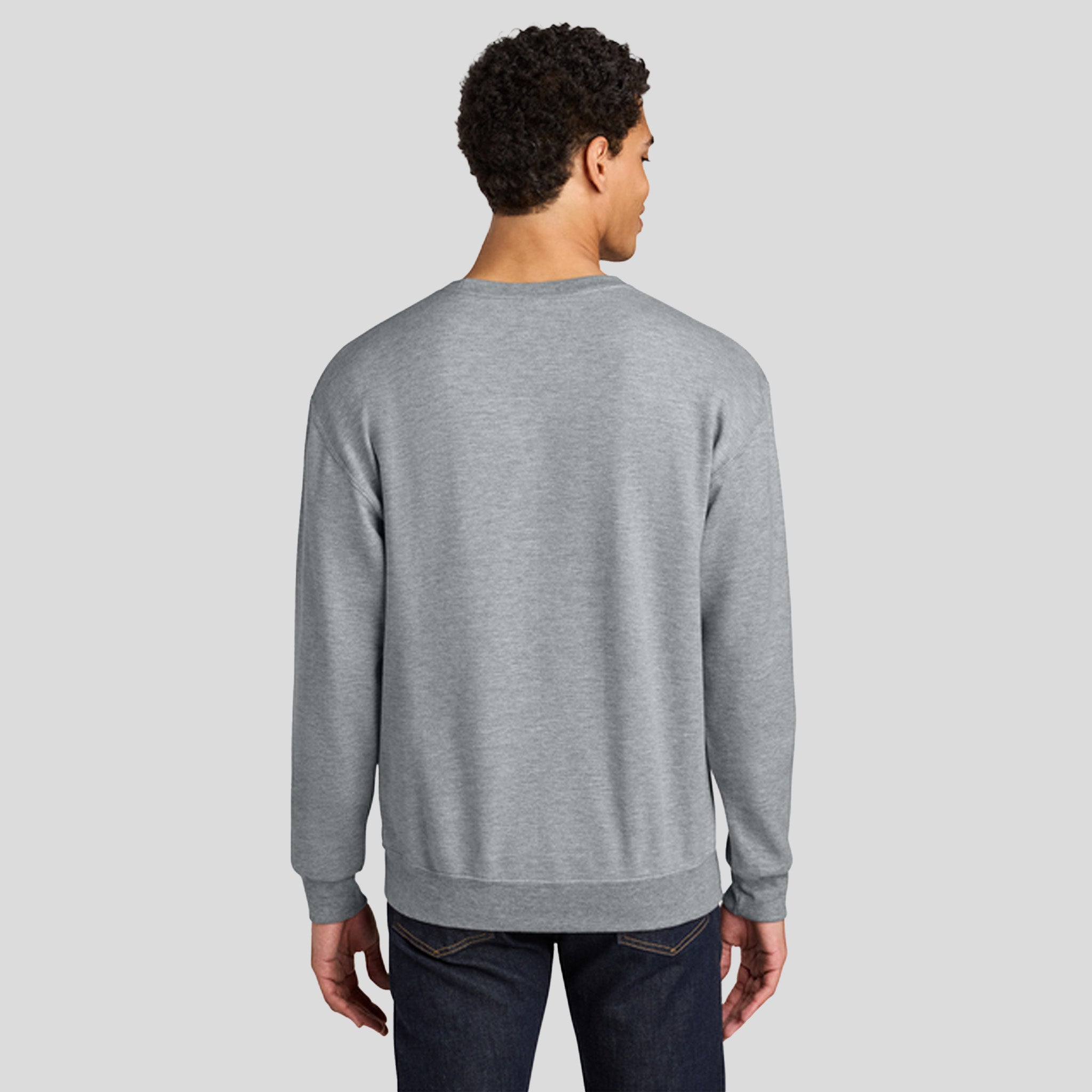 Ultimateโข Unisex CVC Ring Spun Crewneck Sweatshirt | Athletic Heather