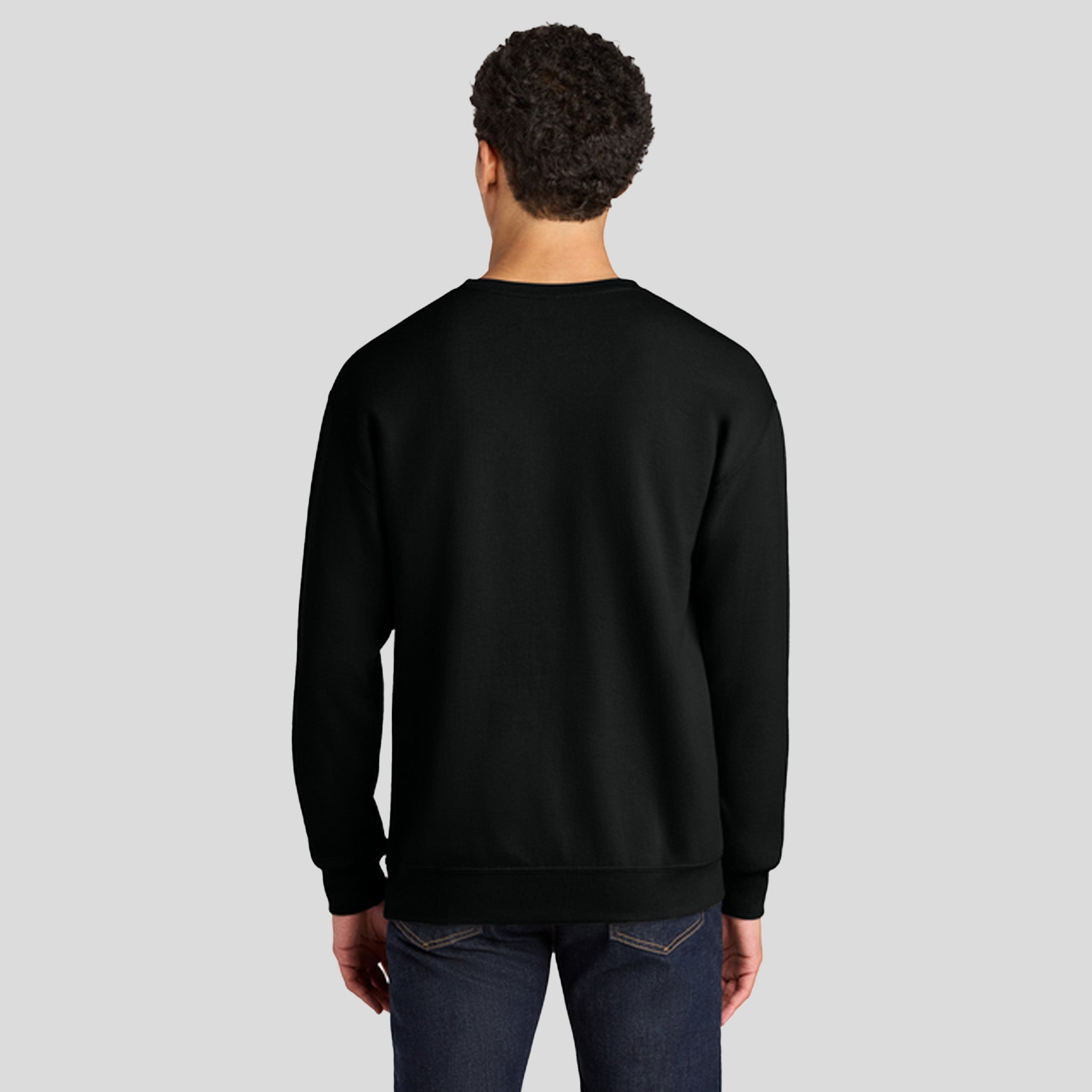Ultimateโข Unisex CVC Ring Spun Crewneck Sweatshirt | Black Ink