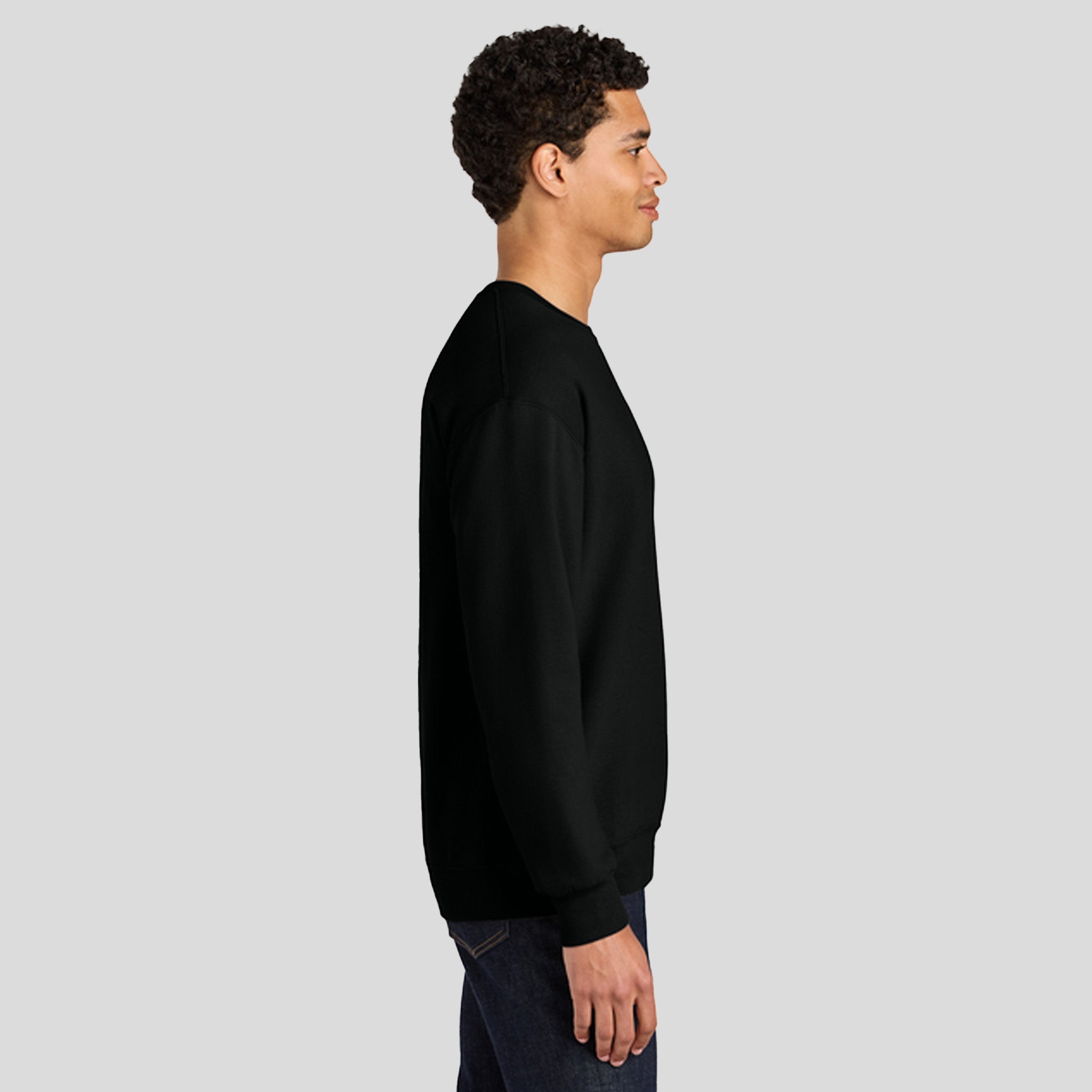 Ultimateโข Unisex CVC Ring Spun Crewneck Sweatshirt | Black Ink