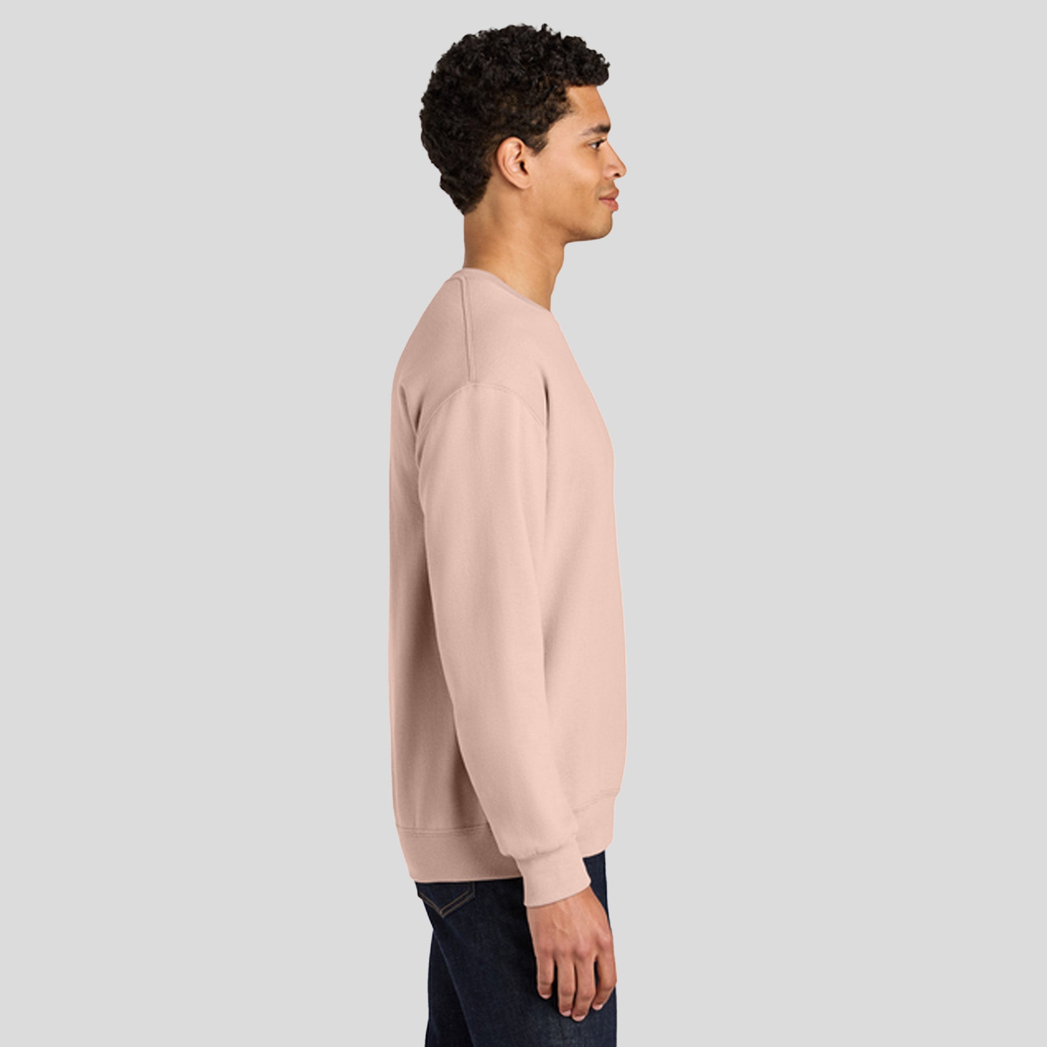 Ultimateโข Unisex CVC Ring Spun Crewneck Sweatshirt | Blush Pink