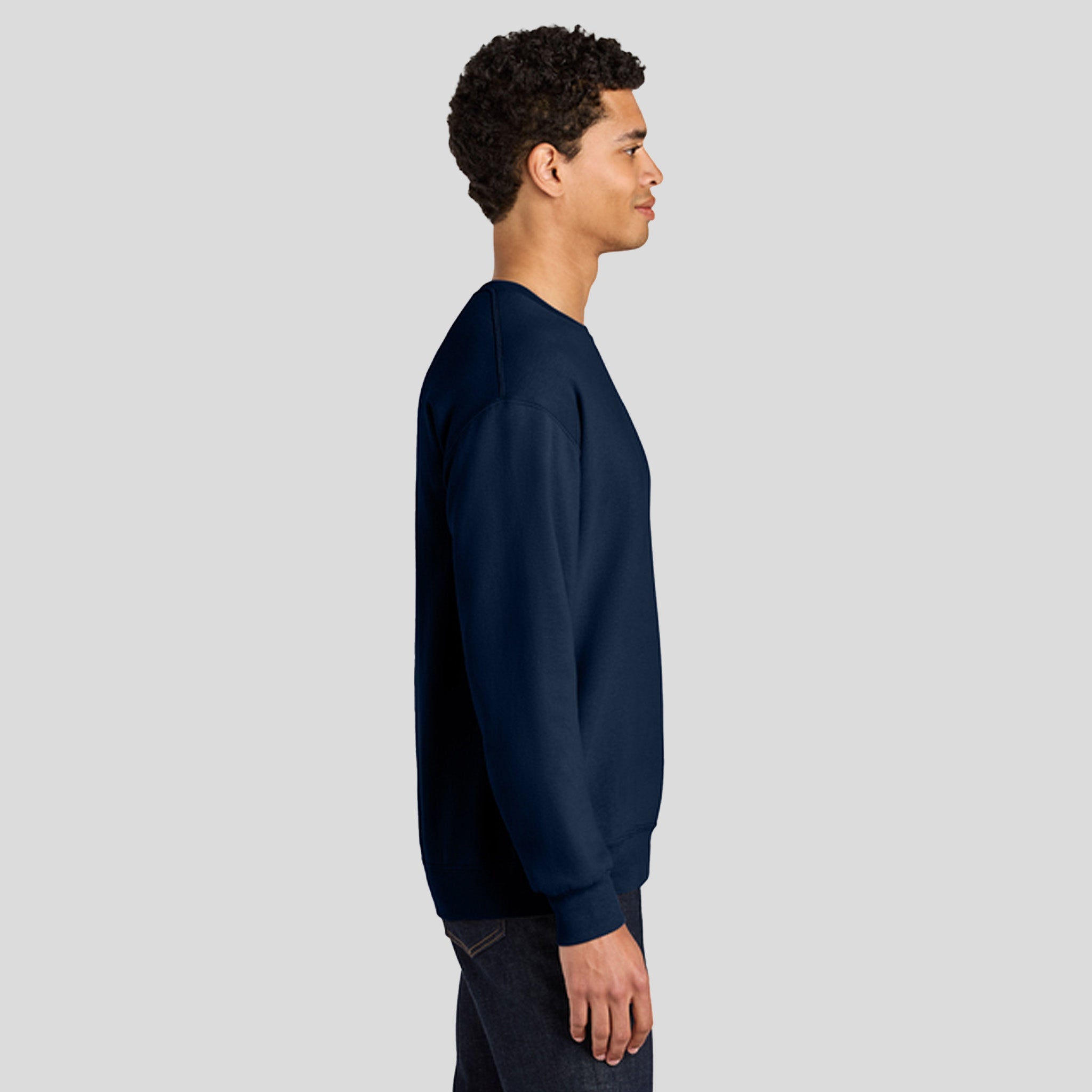 Ultimateโข Unisex CVC Ring Spun Crewneck Sweatshirt | J. Navy
