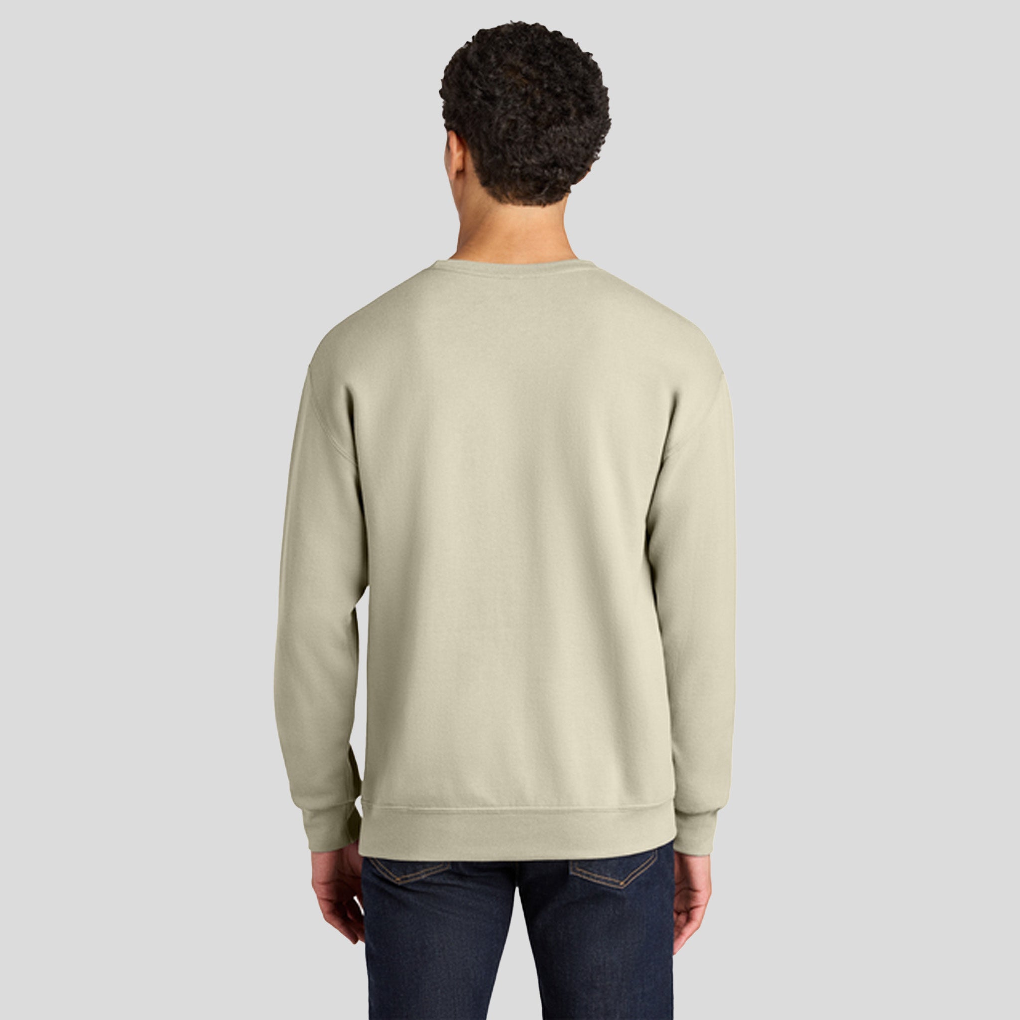 Ultimateโข Unisex CVC Ring Spun Crewneck Sweatshirt | Putty