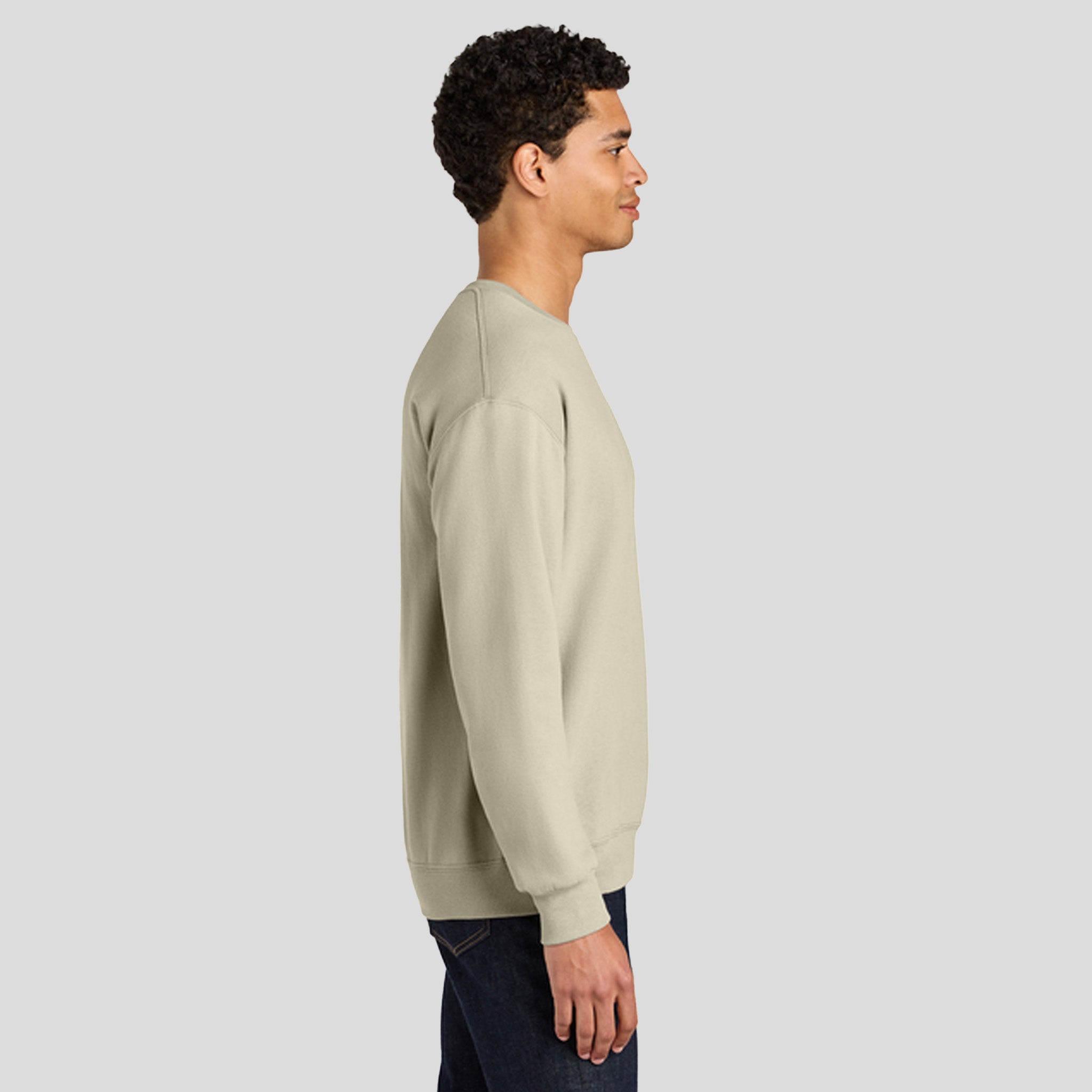 Ultimateโข Unisex CVC Ring Spun Crewneck Sweatshirt | Putty