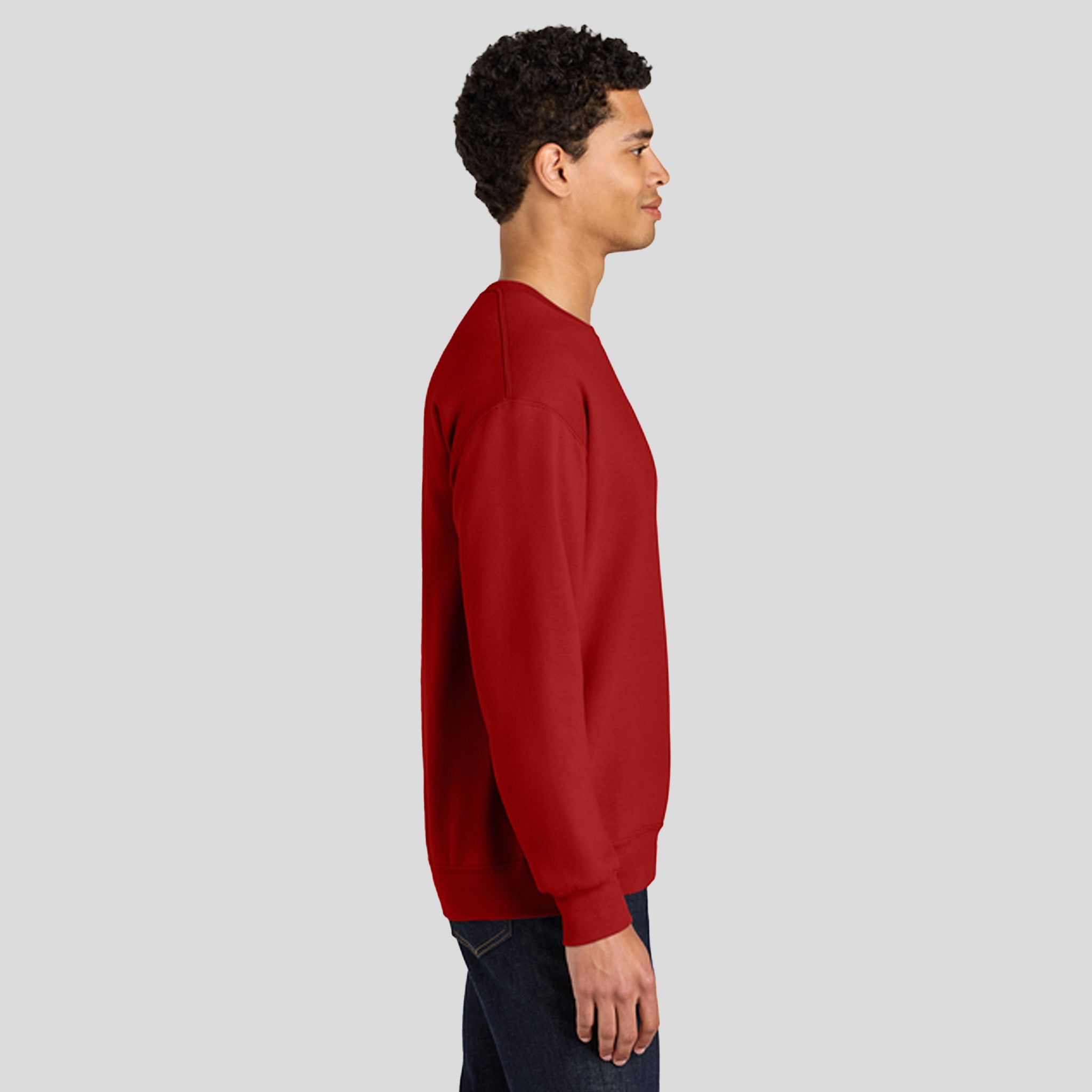 Ultimateโข Unisex CVC Ring Spun Crewneck Sweatshirt | True Red