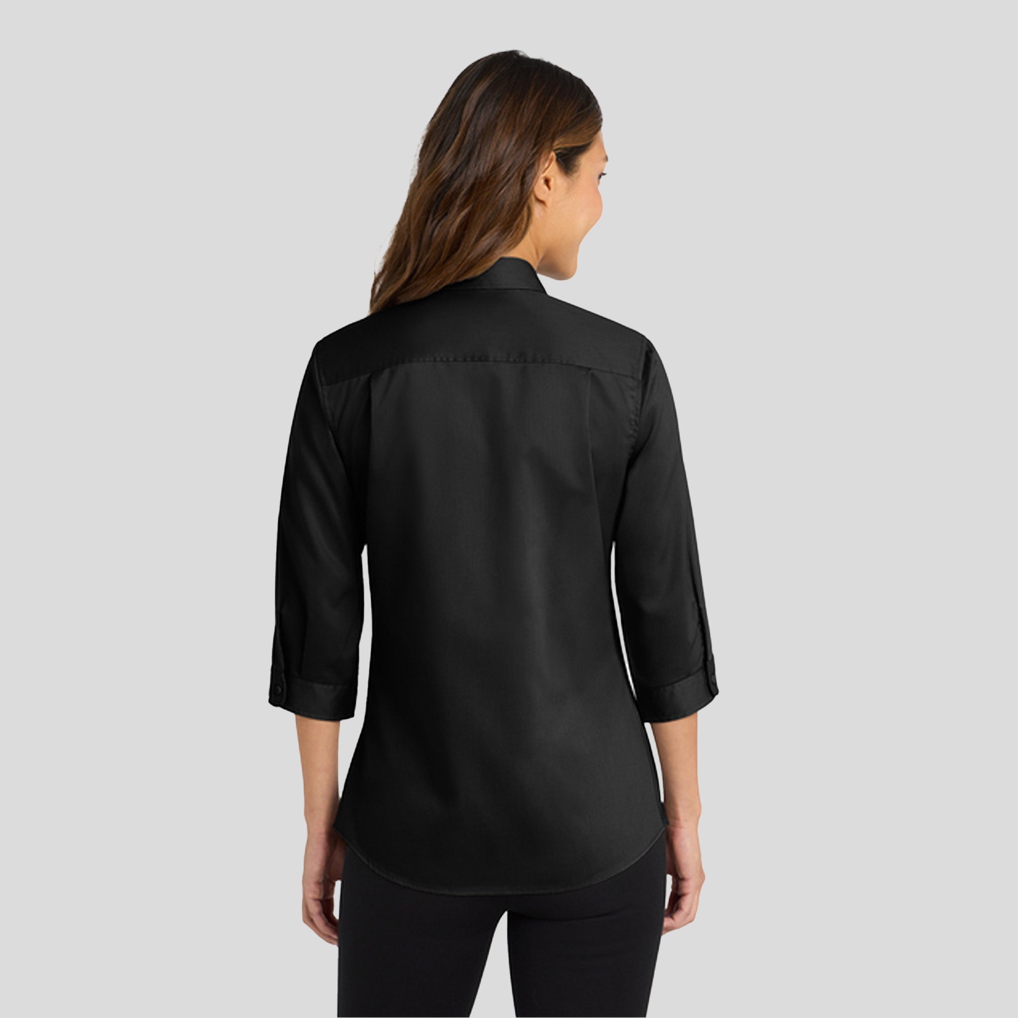 Women's 3/4-Sleeve SuperProโข Twill Shirt | Black
