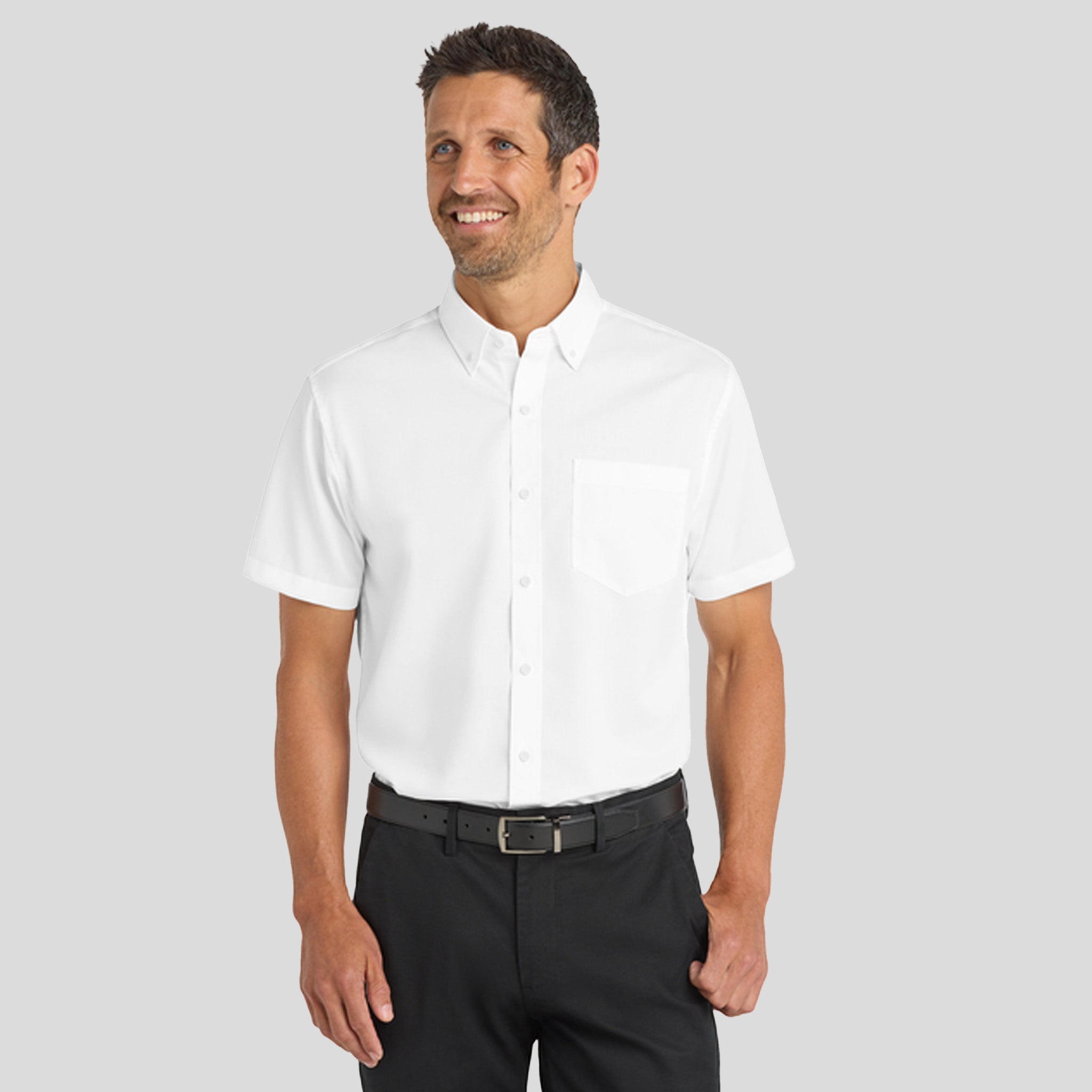 Men's Short Sleeve SuperProโข Twill Shirt | White