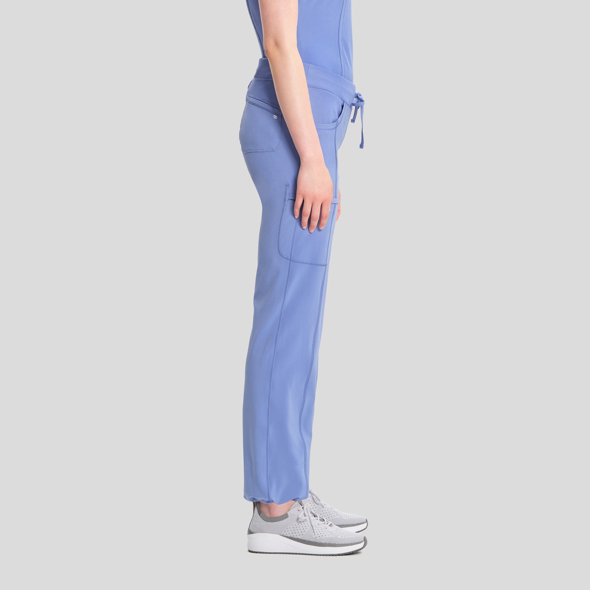 Rib Knit Drawstring Waist Scrub Pant | Ciel