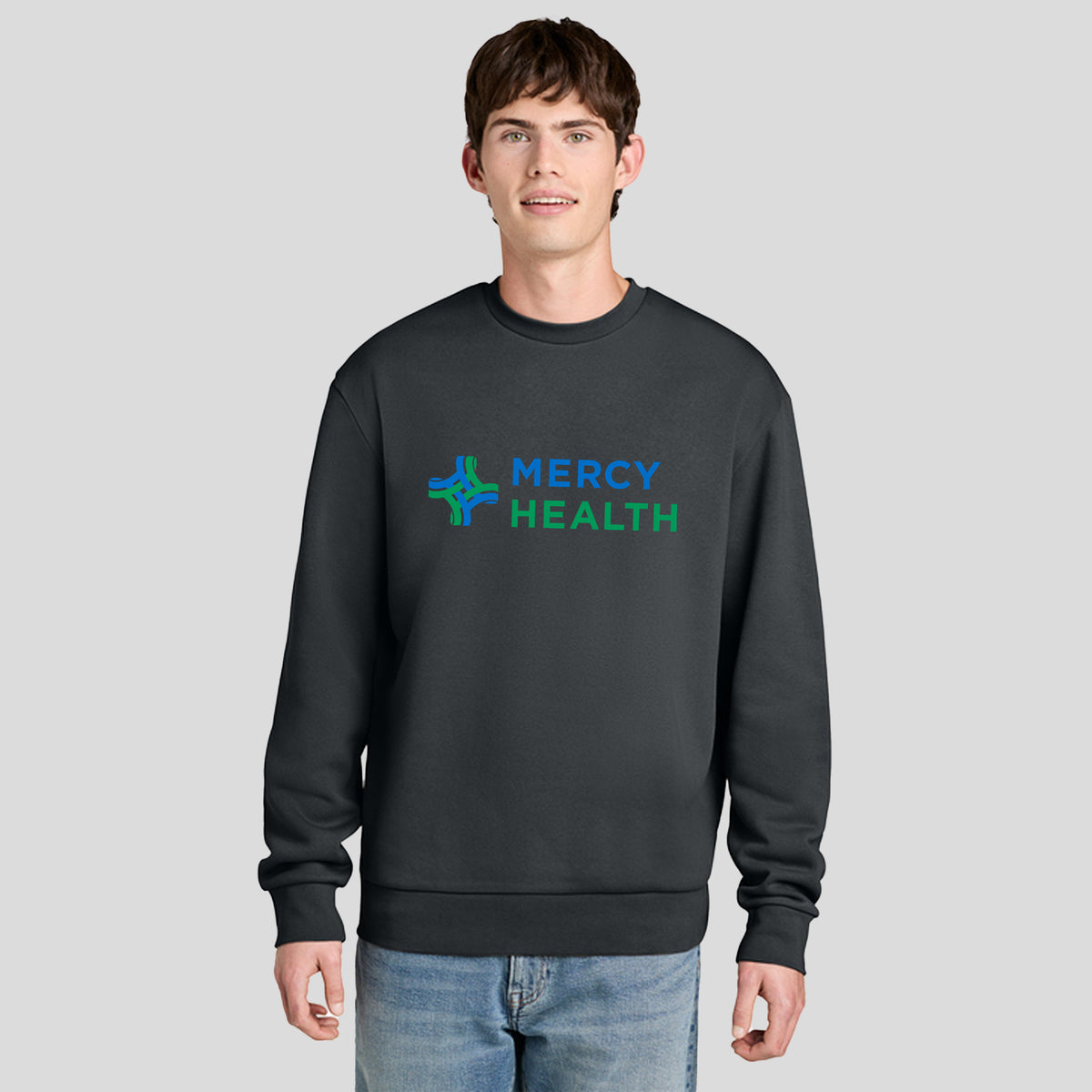 Mercy Health Unisex MelloFleece Crew Sweater | Graphite