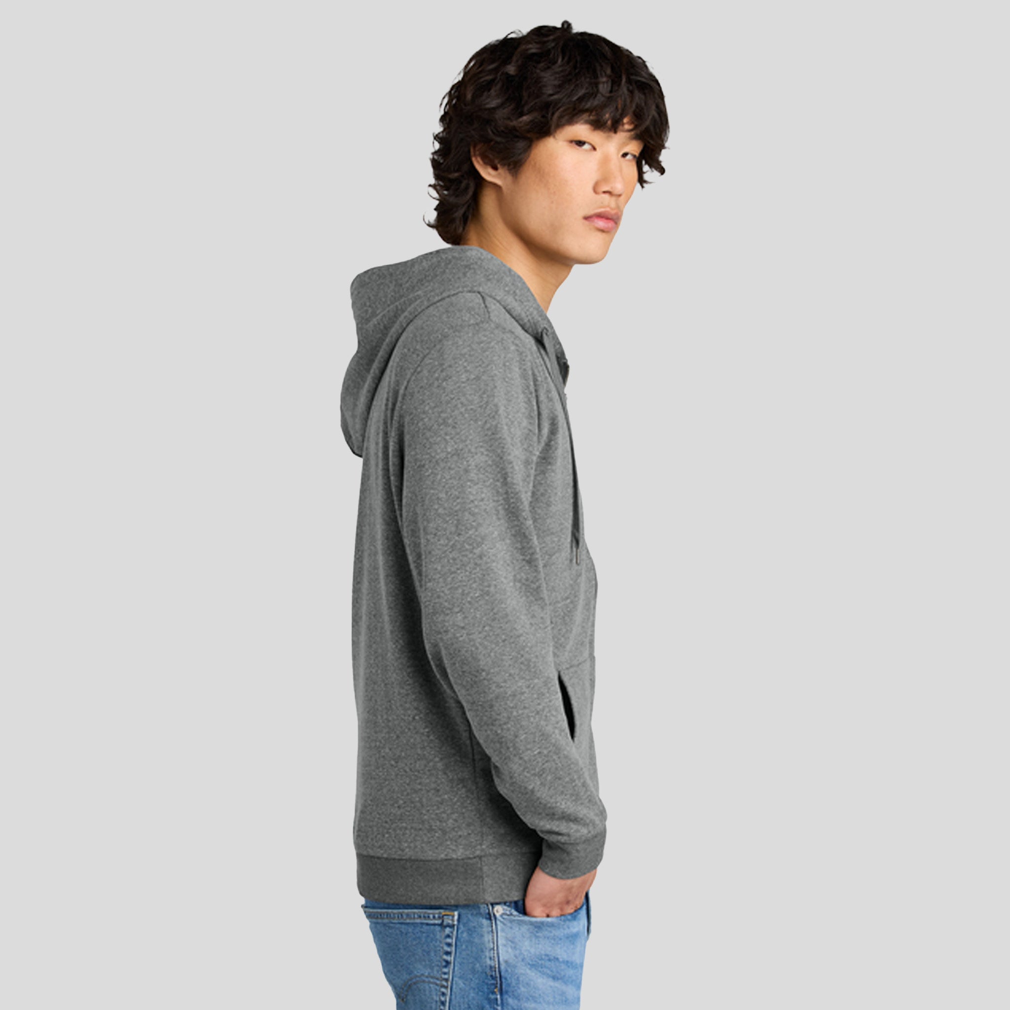 Perfect Tri® Fleece Full-Zip Hoodie | Grey Frost