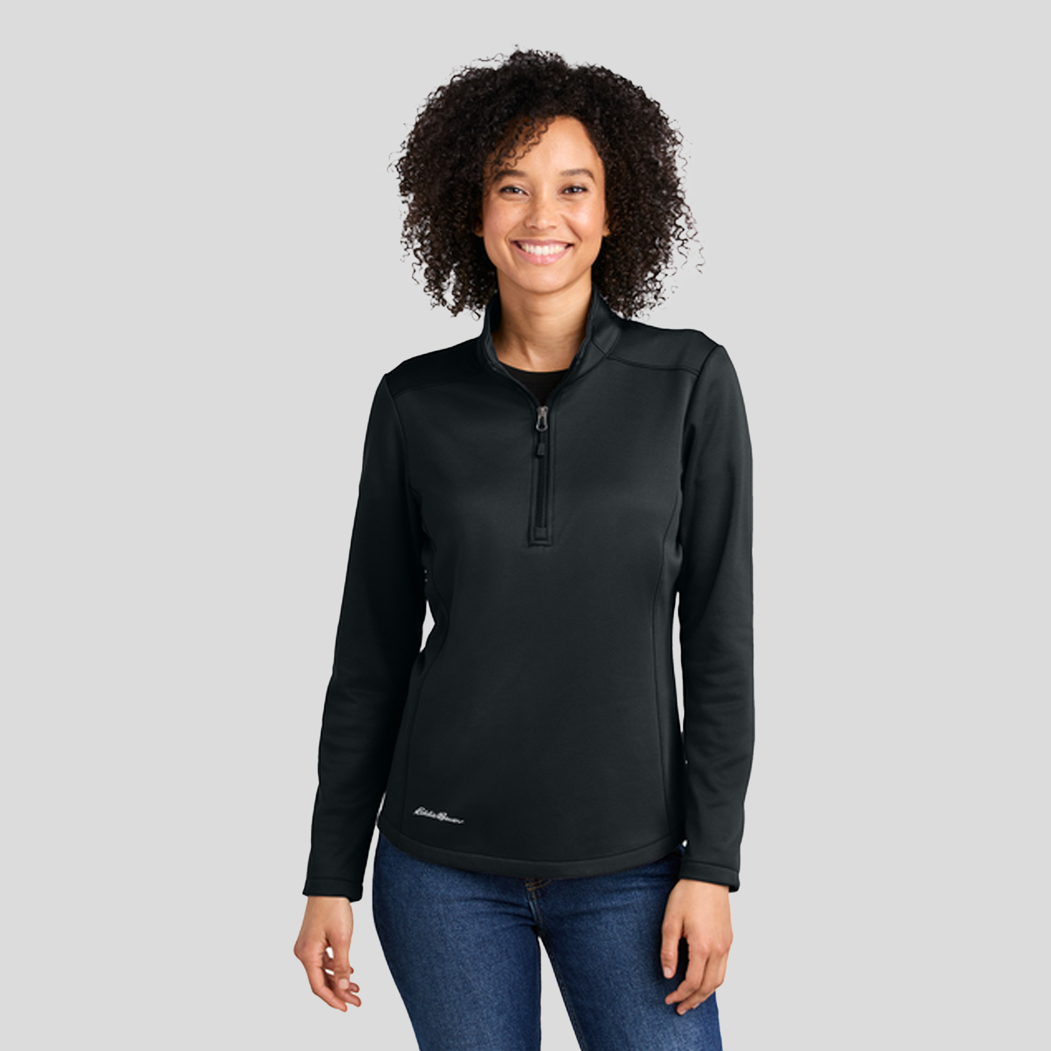 Women’s Smooth Mid Layer Fleece 1/2-Zip | Black